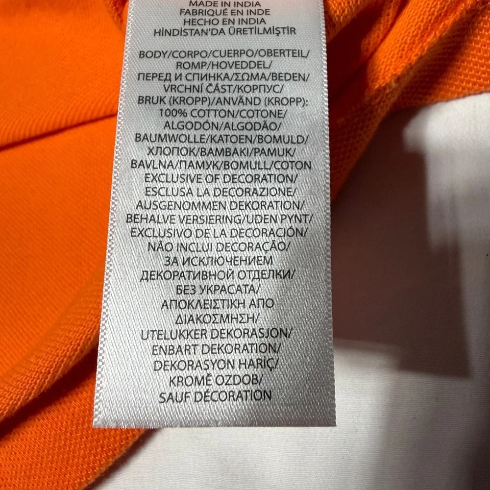 NWT Polo Ralph Lauren Custom Slim Fit Cotton Mesh Shirt Men's Size Large Orange